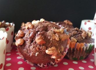 dunkle Bananen Muffins