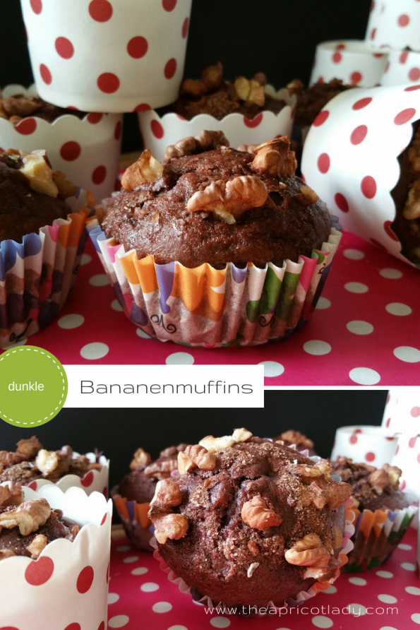 dunkle Bananen Muffins