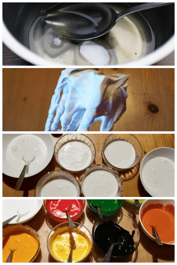Rezept und Anleitung für die Herstellung von Eiweiß-Spritzglasur. #backen #kekse #dekorieren #selbstmachen #spritzglasur