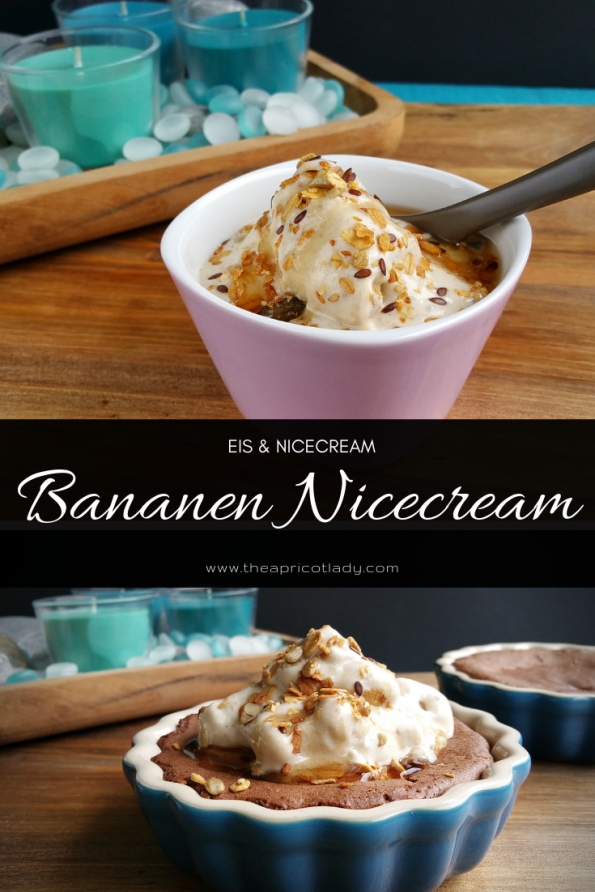 Nicecream die einfache Art Eis selbst zu machen! gefrorene Bananen mit Joghurt und Ahornsirup mixen. #rezepte #bananee #eis #selbstgemacht #nicecream