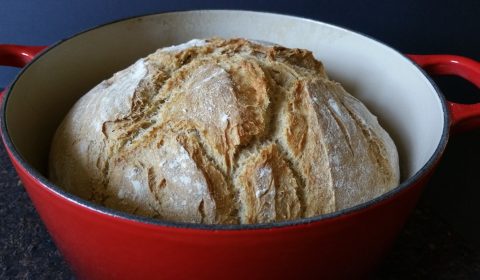 Topfbrot aus Grundteig Hefe