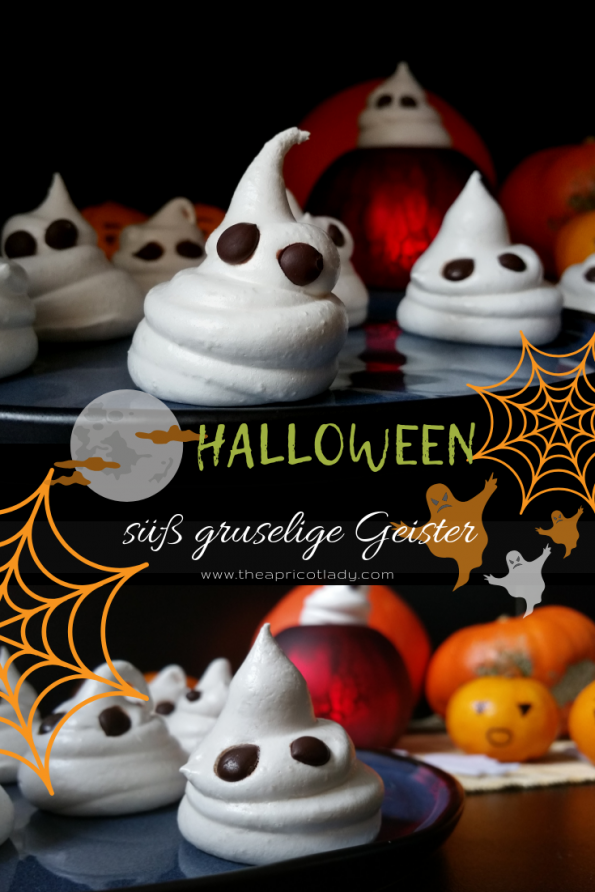 süß gruselige Geister - Halloween Süßigkeiten selbst machen und verschenken #halloween #selbstgemacht #food #süss #rezepte