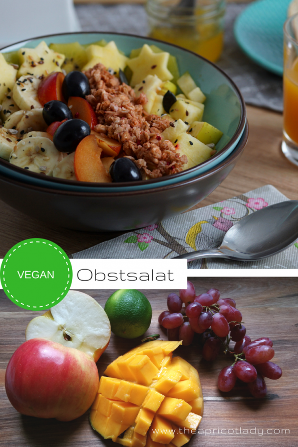 Obstsalat zum Frühstück oder als gesunder Bürosnack