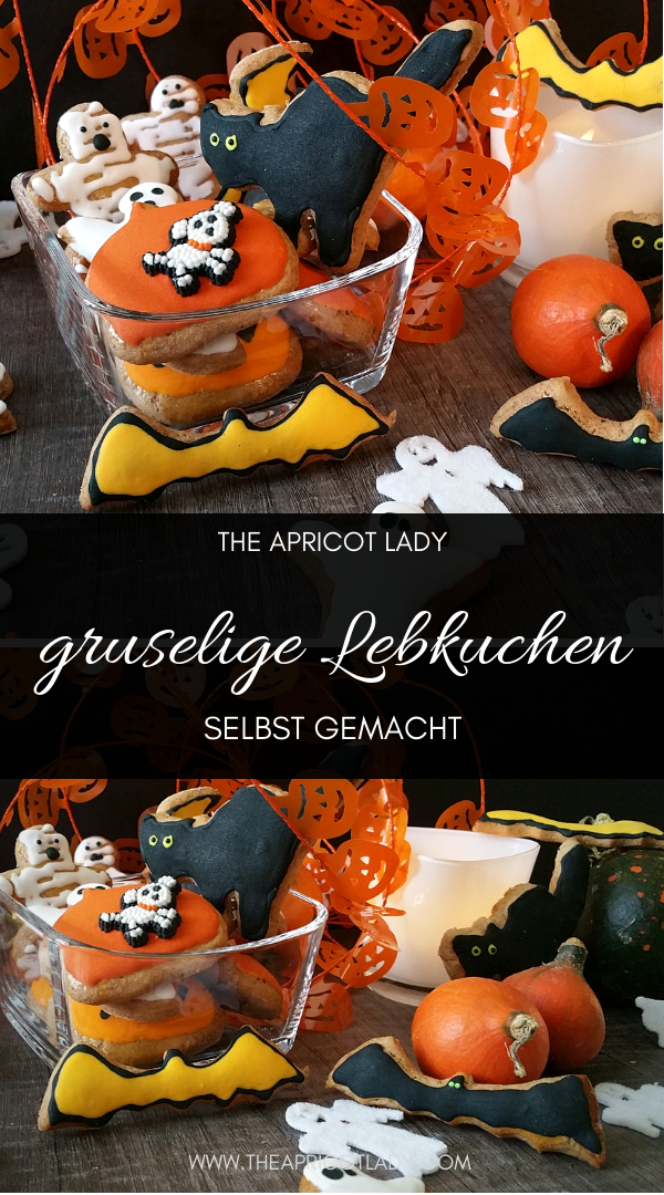 tolle Geschenkidee für Halloween - Lebkuchen in Halloweenoptik selbt gemacht #halloween #lebkuchen #snack #geschnek #rezepte