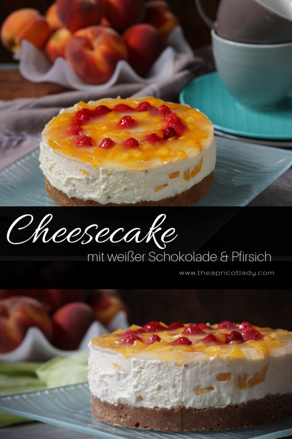 Cheesecake mit weißer Schokolade &amp; Pfirsich - Happy Blogbirthday ...