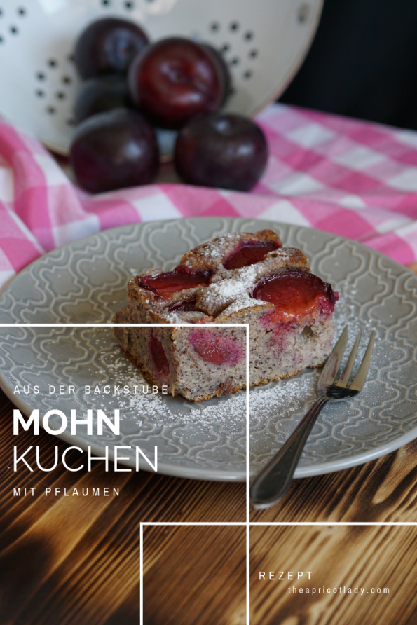 Mit Birkenzucker backen - Rezept für Mohnkuchen mit Pflaumen #backen #rezepte #kuchen #alpenküche #hausgemacht