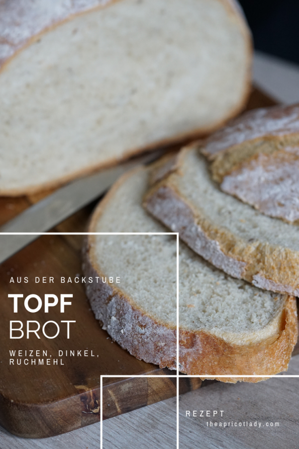 Weizen-Dinkel-Ruchmehl-Brot aus dem Topf - The Apricot Lady