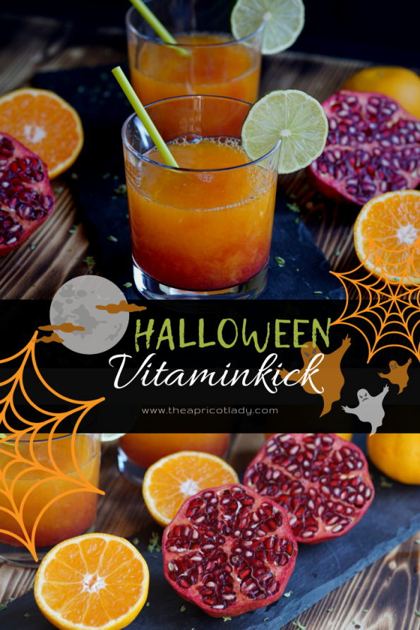 so machst du einen schaurig fruchtigen Halloween-Vitaminkick #halloween #fruchtig #saft #grantapfel #satsuma