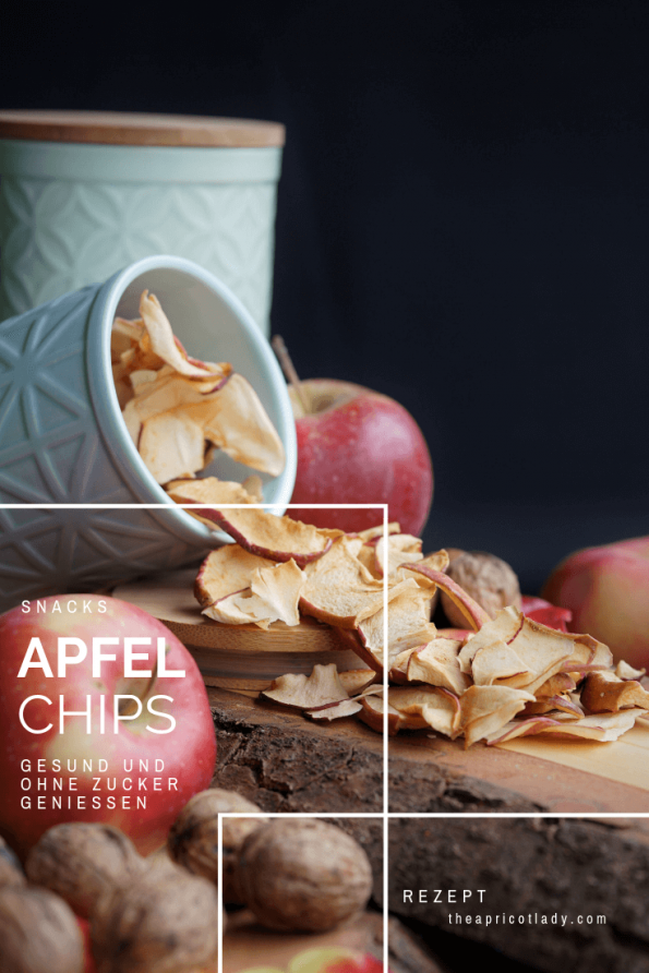 Apfelchips - gesunder Snack für Zwischendurch. #vegan #clean #bio #ohnezucker #snack