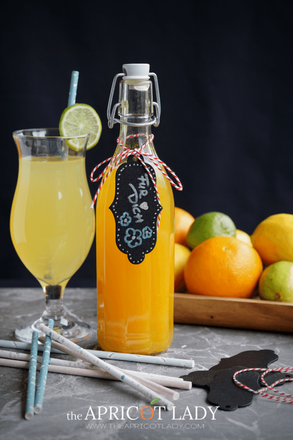 erfrischenden Orangen-Zitronen Sirup einfach selbst machen #sirup #orange #orangeade #limo #vegan