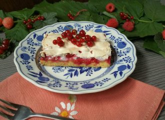 Ribiselschnitte mit Schneehaube Header