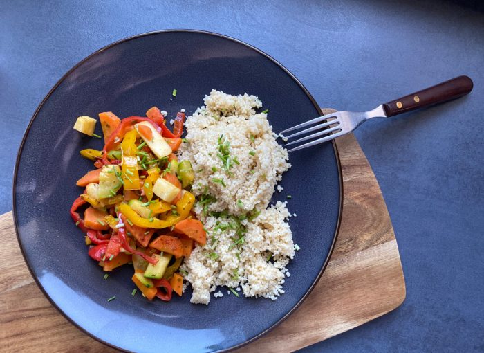 schnelle Gemüsepfanne mit Couscous