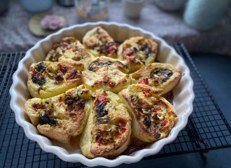 gebackene Kartoffelknödel - vegetarisch gefüllt