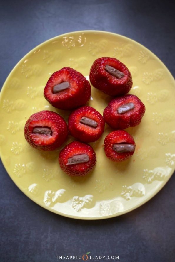 Erdbeerknödel - Erdbeeren mit Schokolade